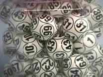 10 Sided Black Bingo Balls - 90 Ball Set